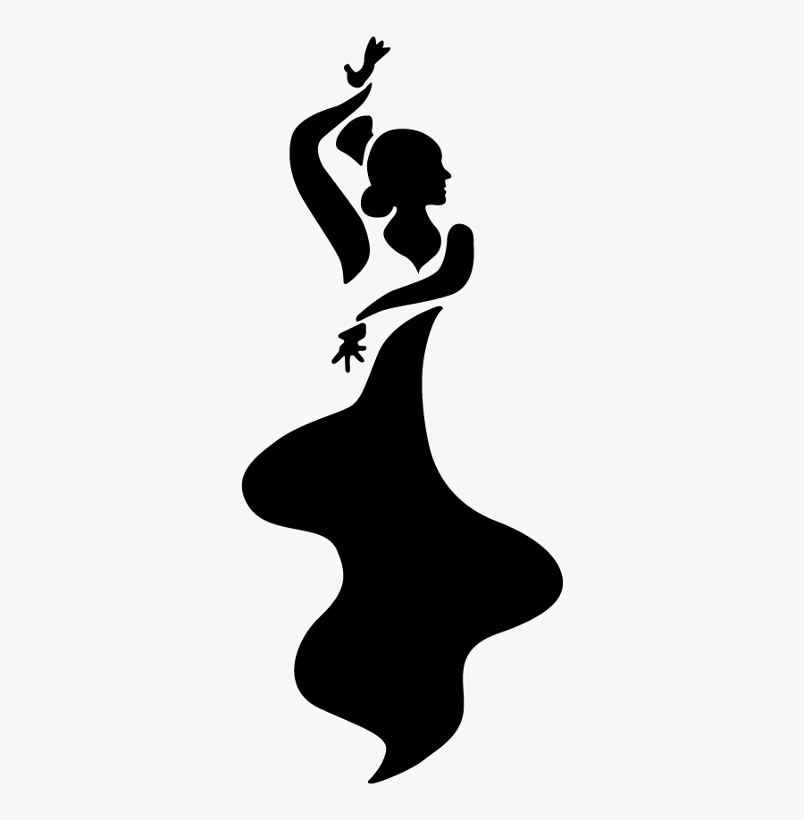 Flamenco Dancer Silhouette, Transparent Clipart