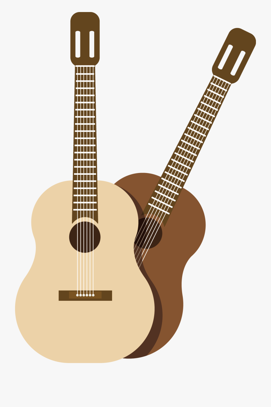Guitar Flat Flamenco Design Free Clipart Hq Clipart - Acoustic Guitar Vector Png, Transparent Clipart