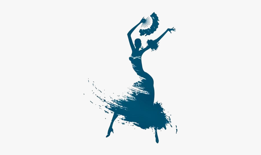 Mexican Flamenco Dancer Painting Png Image For Download - Black And White Cultural Dance, Transparent Clipart