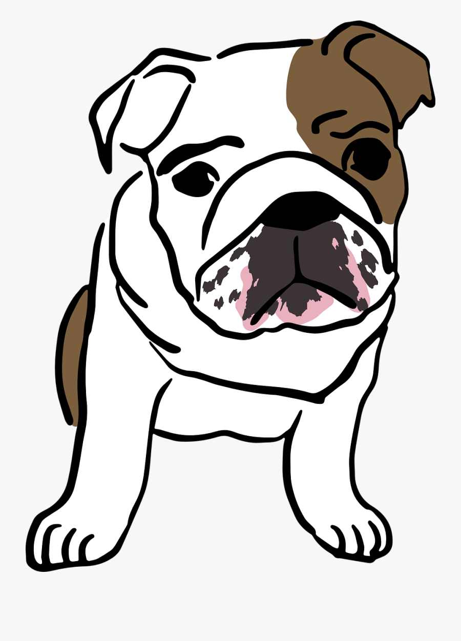 English Bulldog Cartoon Png, Transparent Clipart