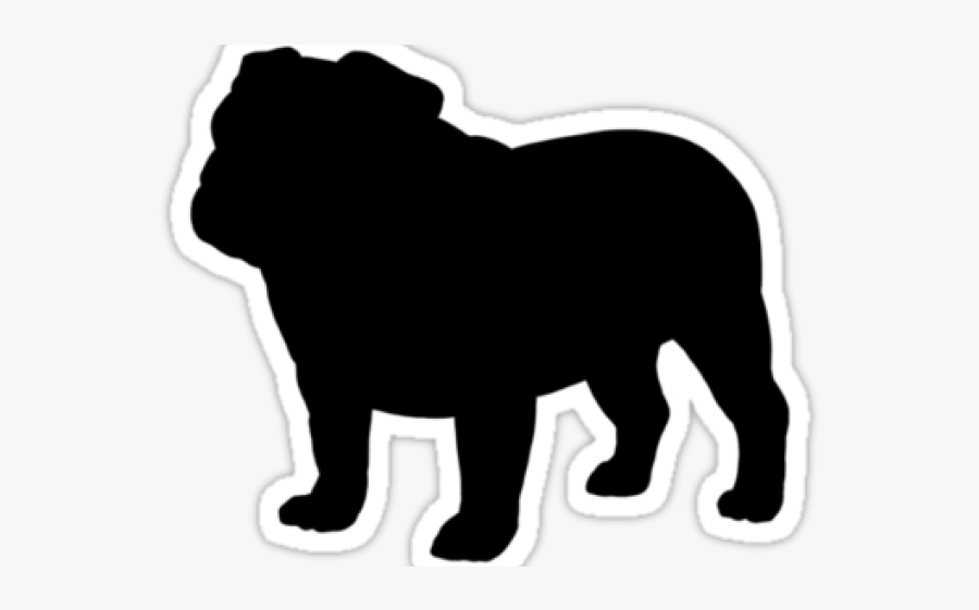 Bulldog Silhouette Cliparts - English Bulldog Silhouette Png, Transparent Clipart