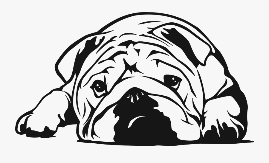 Transparent Perritos Png - Old English Bulldog Silhouette, Transparent Clipart