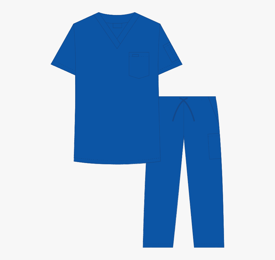 Royal Blue Scrubs Clipart, Transparent Clipart