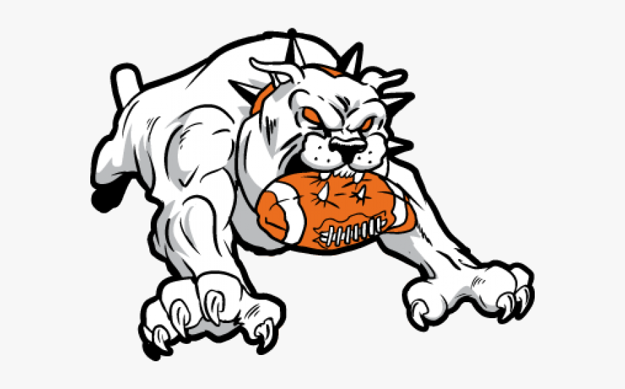 Bulldog Playing Football Clipart, Transparent Clipart