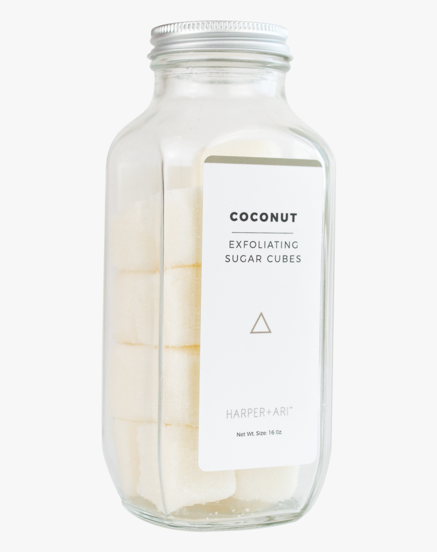 Clip Art Coconut Cubes - Glass Bottle, Transparent Clipart
