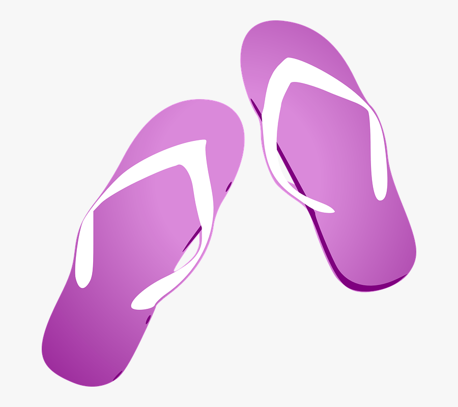 Purple Flip Flops Clip Art, Transparent Clipart