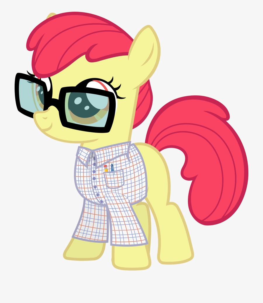 Vector Cartoon Character Woody - Apple Bloom Nerd, Transparent Clipart