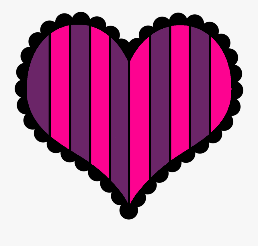 Scalloped Heart Clipart, Transparent Clipart