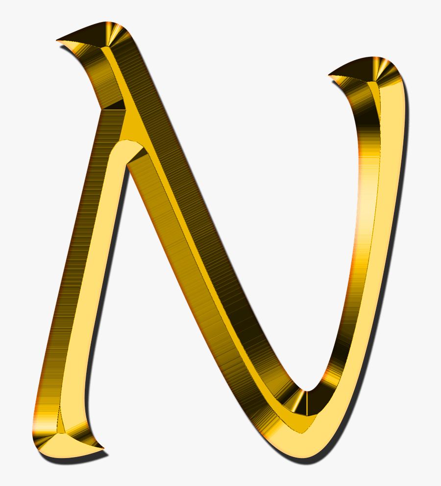 Transparent Anarchy Clipart - Gold Letter N Png, Transparent Clipart