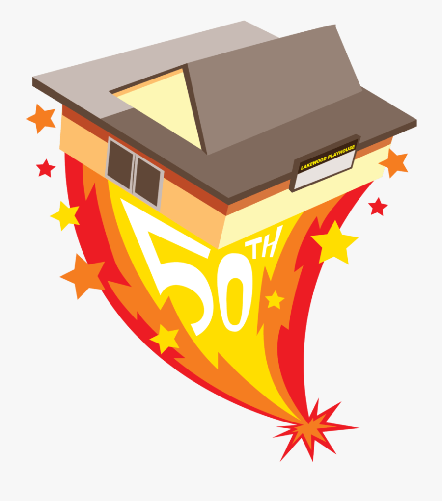 Lakewoodplayhouse 50thlogo-01 - Graphic Design, Transparent Clipart