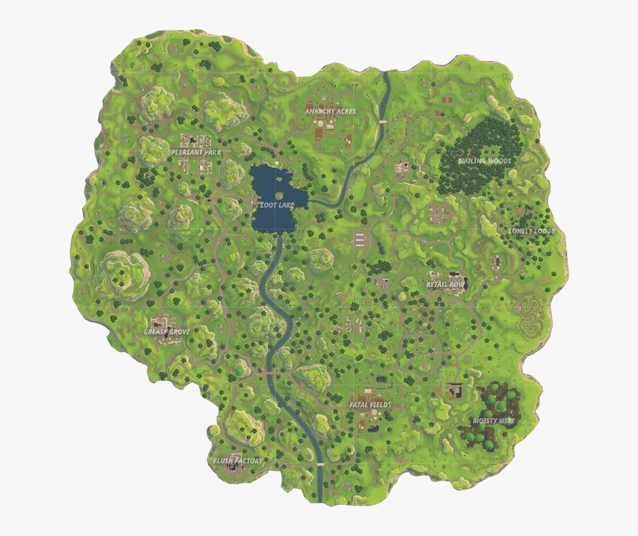 Fortnite Battle Old Royale Map Png Image, Transparent Clipart