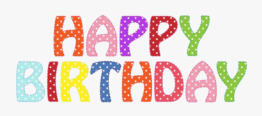 Happy Birthday Words Simple, Transparent Clipart