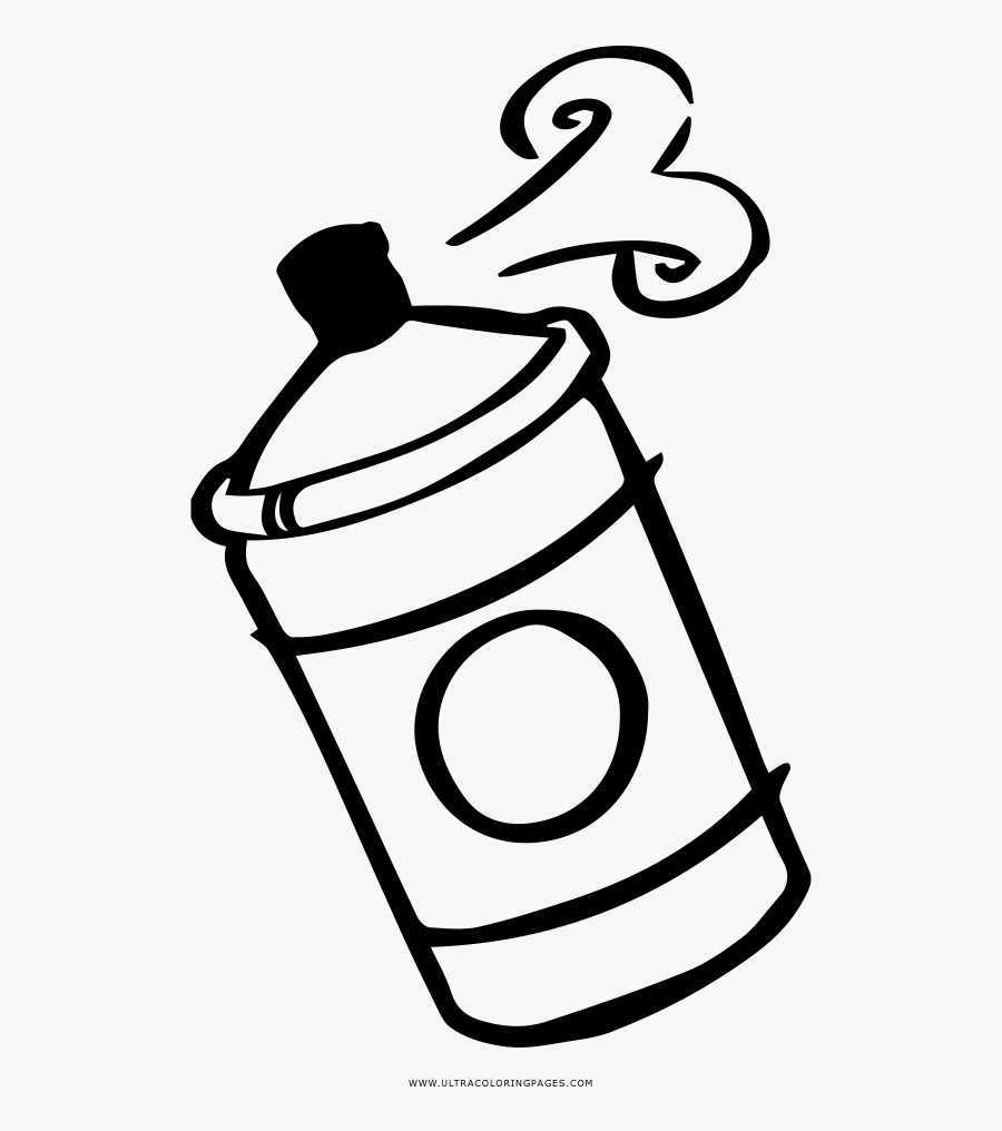 Spray Can Coloring Page - Spray Can Png Drawing, Transparent Clipart