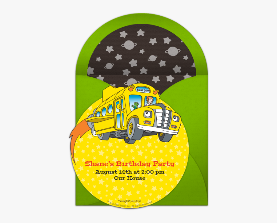 Magic School Bus Invitations, Transparent Clipart