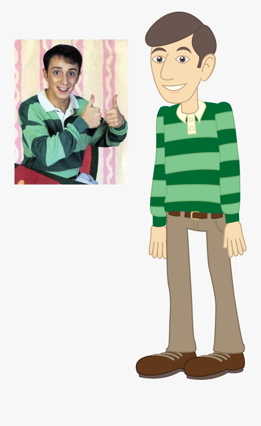 Blue's Clues Green Shirt Guy, Transparent Clipart