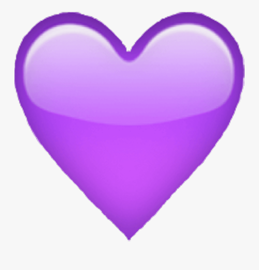 Purple Heart Emoji Apple, Transparent Clipart