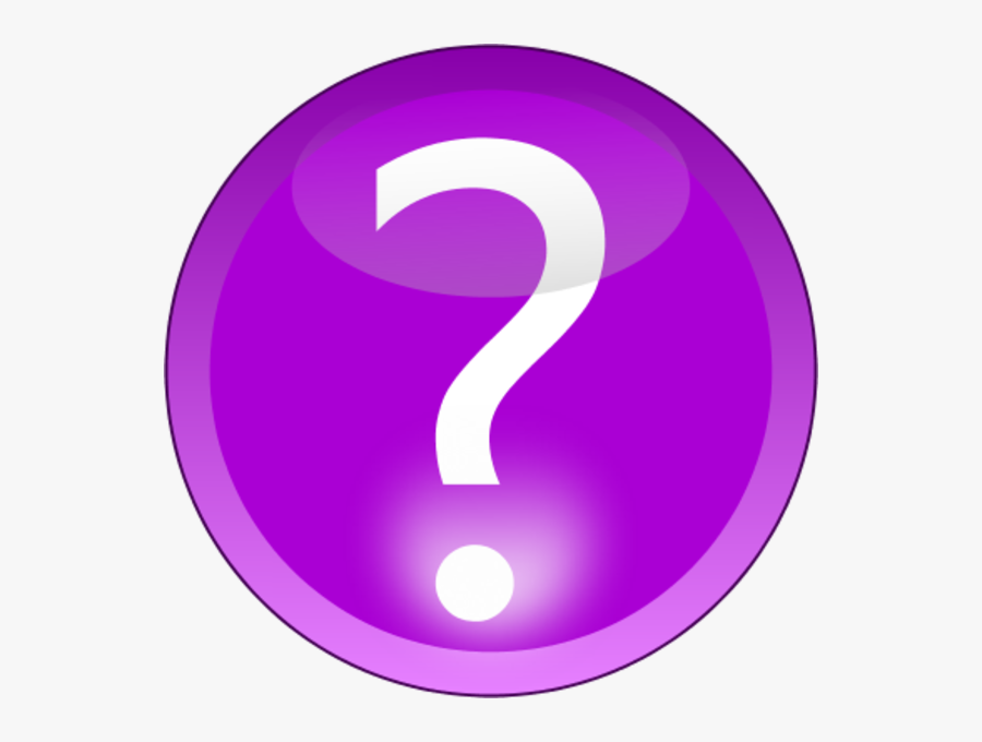 Question Mark In Purple Colour, Transparent Clipart