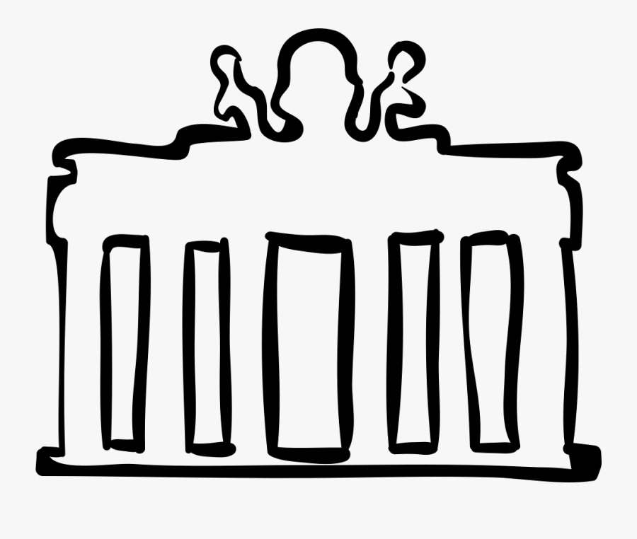 Bank Building Hand Drawn Outline Comments, Transparent Clipart