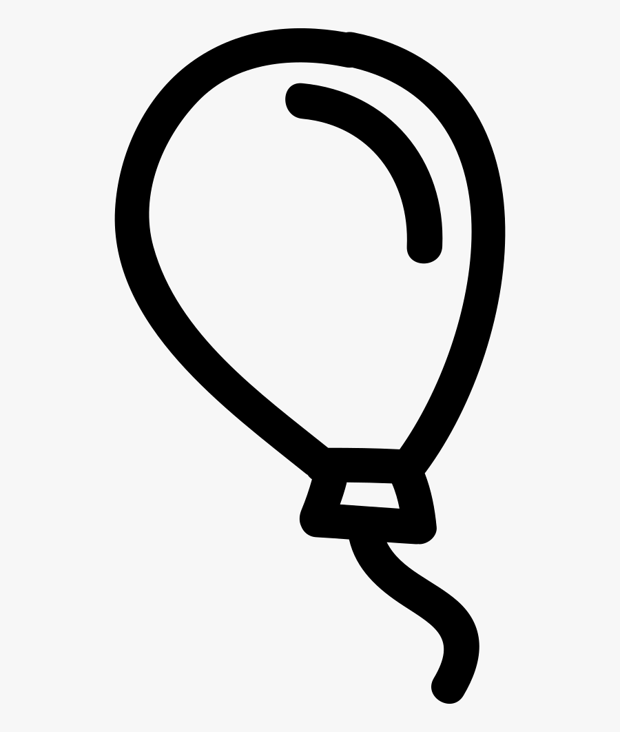 Balloon Hand Drawn Outline - Icon, Transparent Clipart