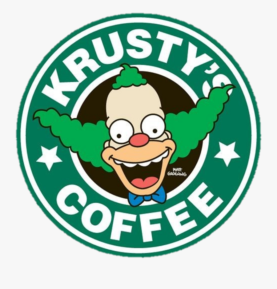 Aesthetic Tumblr Simpson Krustyband Krusty Starbucks - Starbucks Simpsons, Transparent Clipart