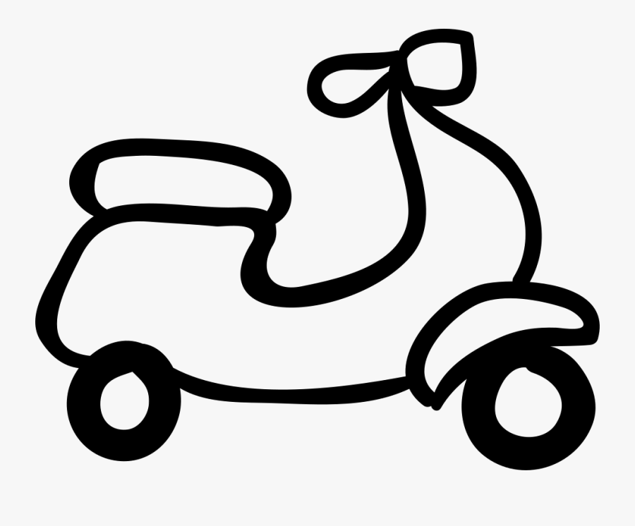 Motorcycle Hand Drawn Outline Comments - Outline Image Of Vehicles, Transparent Clipart