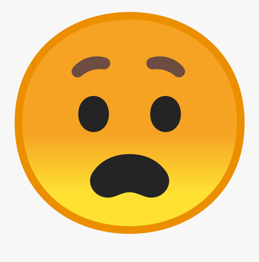 Anguished Face Icon - Fear Emoji, Transparent Clipart
