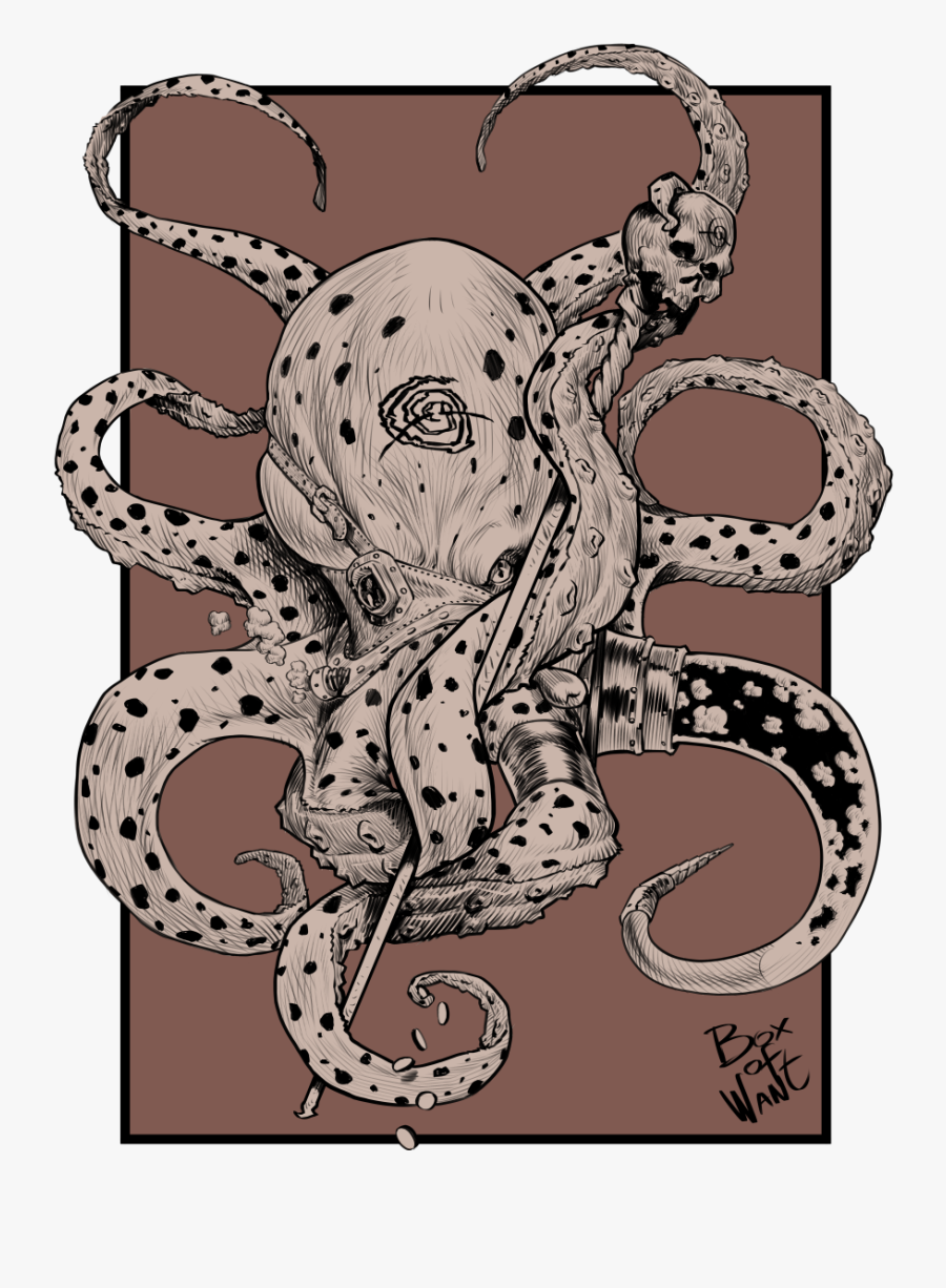 Octopus Necromancer, Transparent Clipart