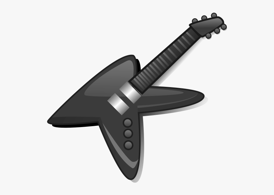 Black Guitar, Transparent Clipart