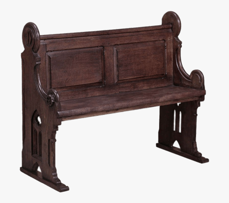 French Gothic Church Pew - Pew, Transparent Clipart