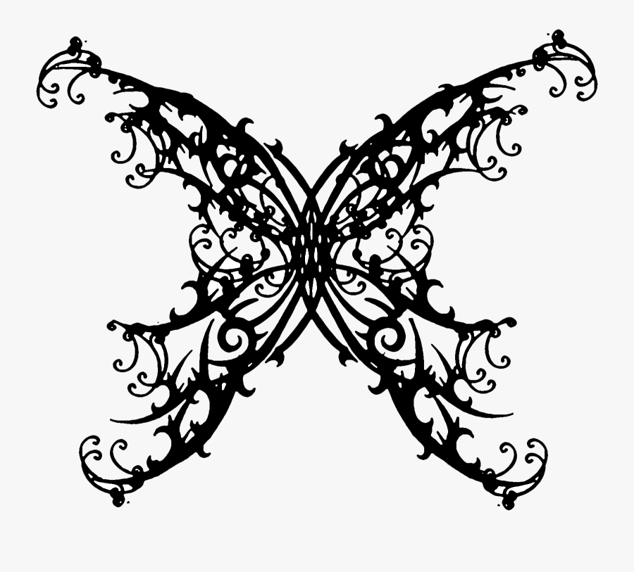 Tattoo Gothic Graffiti Architecture Png Download Free - Butterfly Tattoos, Transparent Clipart