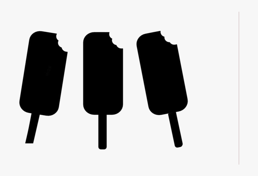 Popsicle Png Black And White - Popsicle Silhouette, Transparent Clipart