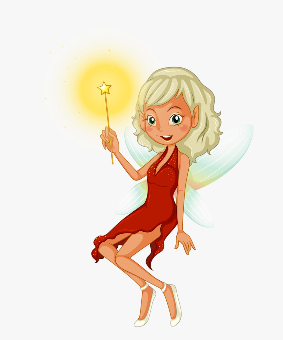 Cute Fairies - Fairy Holding Wand, Transparent Clipart