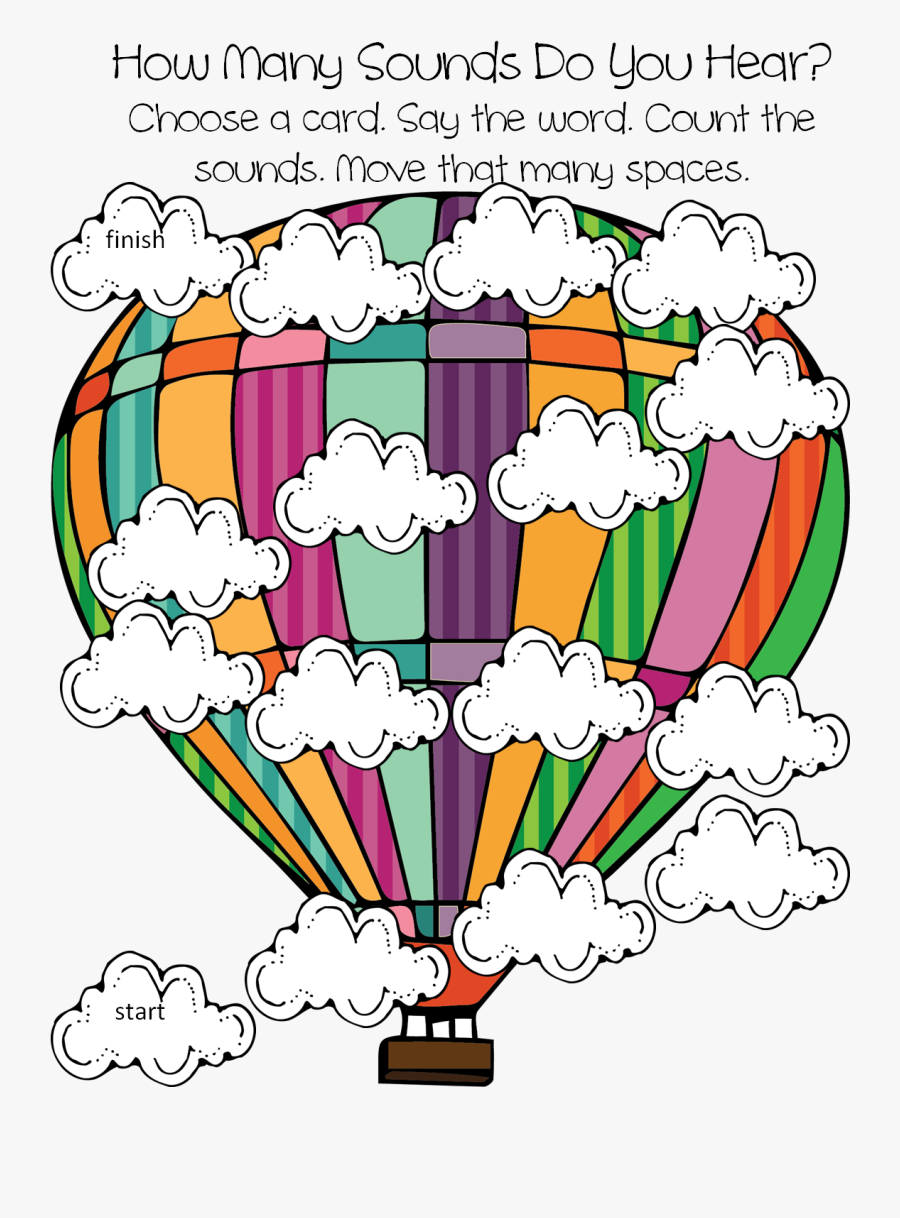 Counting Phonemes Partner Game, Word Cards Included - Cartoon, Transparent Clipart