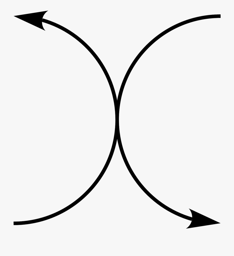 Two Half Circles Symbol, Transparent Clipart