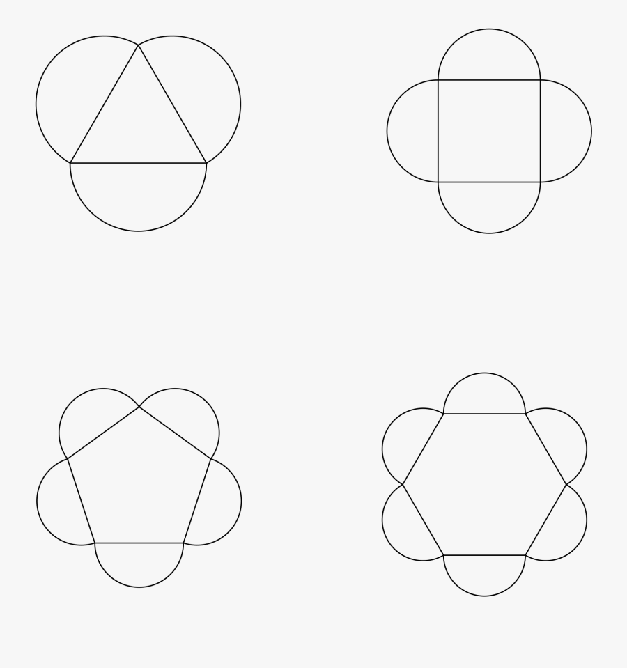 Half Circle Supreme Polygons Angles Clip Arts - Sketch, Transparent Clipart