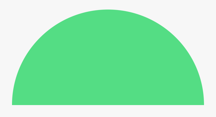 Light Green Semi Circle, Transparent Clipart