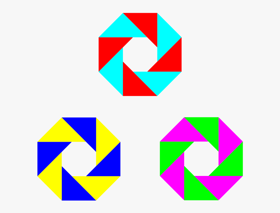 Half Squares 3 Octogons - Clip Art, Transparent Clipart
