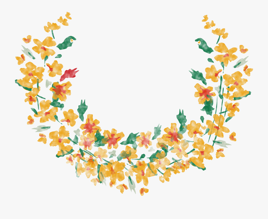 Leaves Clipart Round Leaf - Flower Half Circle Png, Transparent Clipart