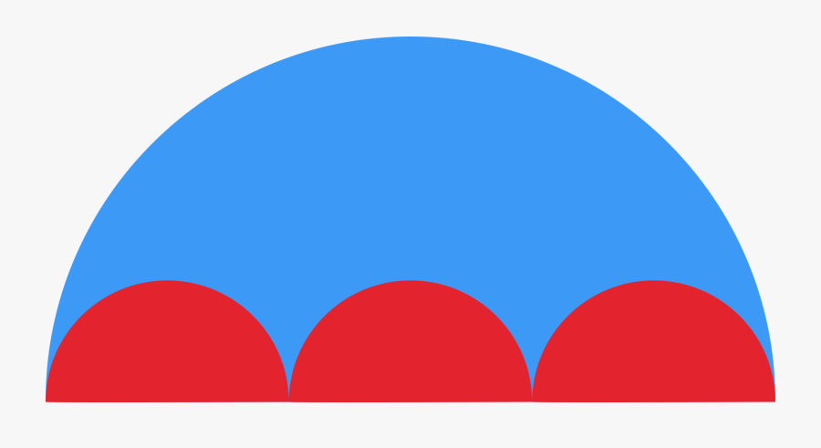 Radii) Are Drawn Inside The Large Semicircle So That - Circle, Transparent Clipart