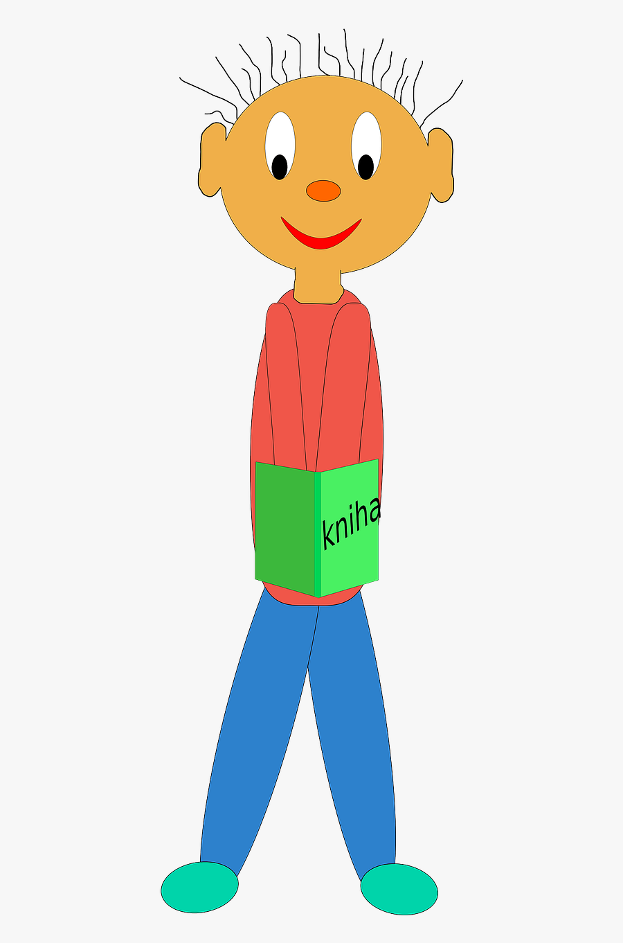 Boy Reading Book - Kids Exercising Clip Art, Transparent Clipart