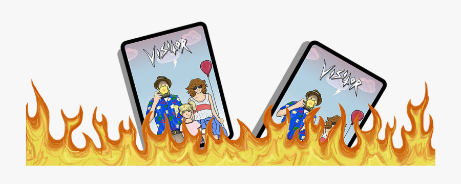 Burningvisitors - Cartoon, Transparent Clipart