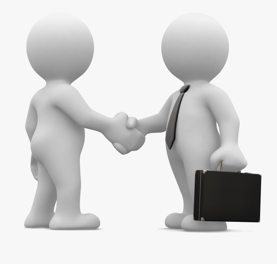 3d Man Shake Hand, Transparent Clipart