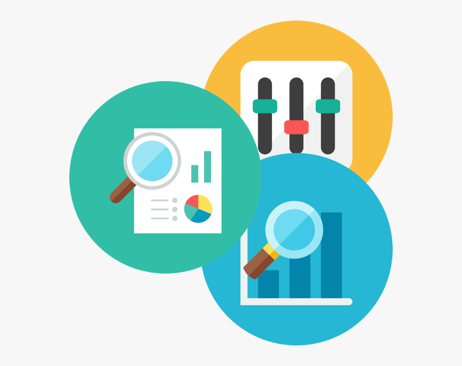 Visually Monitor, Analyze And Optimize Your Workflows - Data Analysis Icon Png, Transparent Clipart