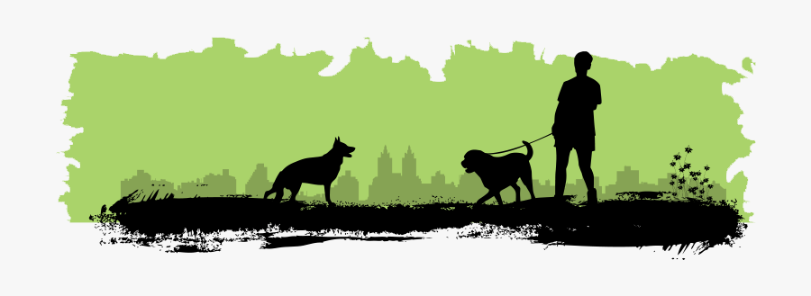 Dog Park Clip Art - Footer Silhouette Dog, Transparent Clipart