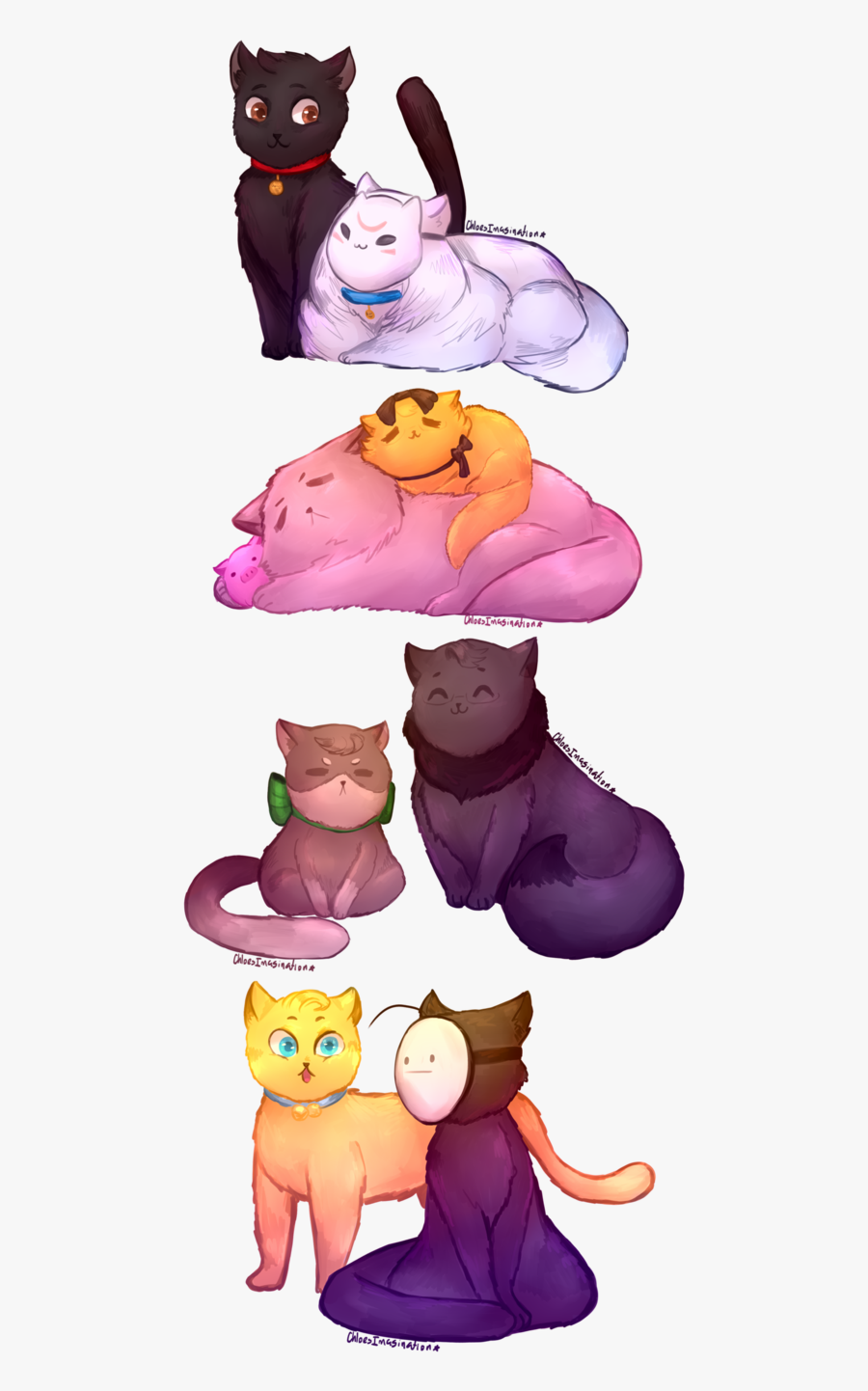 Speedpaint Youtubers Drawlloween Cats - Chloe's Imagination Drawlloween, Transparent Clipart