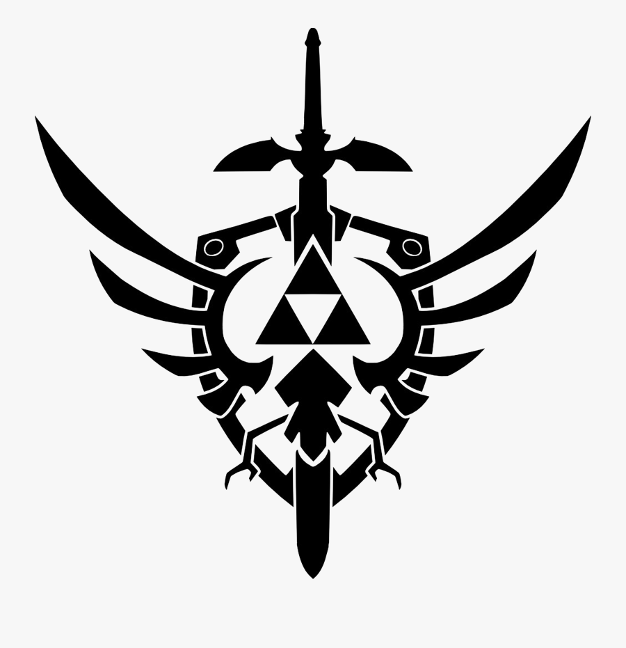 Clip Art Master Sword Tattoos - Triforce And Master Sword, Transparent Clipart