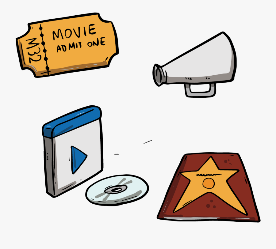 彩绘电影元素 Clipart , Png Download, Transparent Clipart