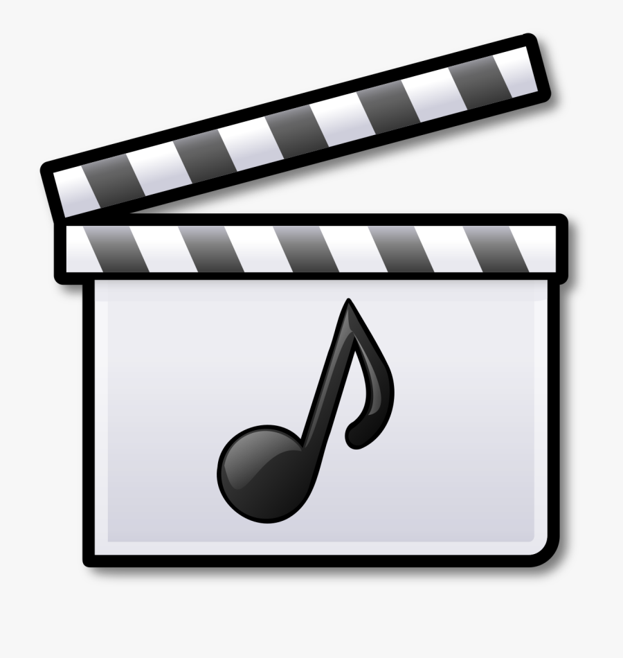 Film Clipart Clap Board - Movie Music Icon, Transparent Clipart