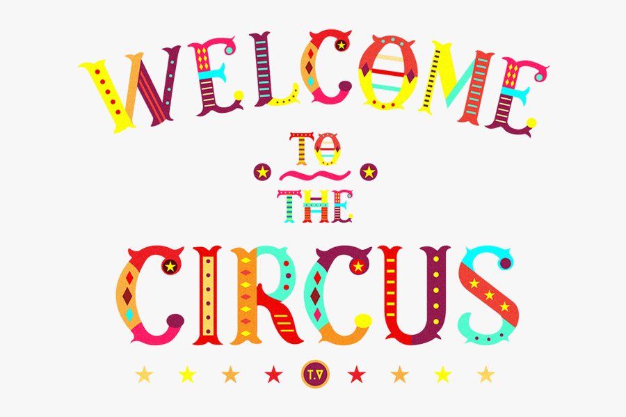 Fontes De Letras Tema Circo, Transparent Clipart