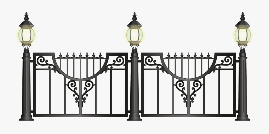 Jpg Transparent Download Street Light Fence Lantern - Fence Light Fixture, Transparent Clipart